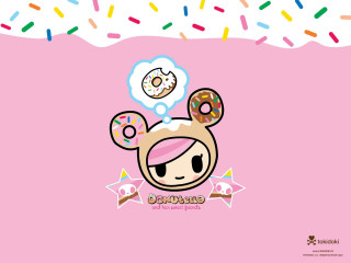 Cartoon character donuts head nose - pastel free wallpaper