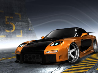 Nice car parking lot yellow - a black car free wallpaper