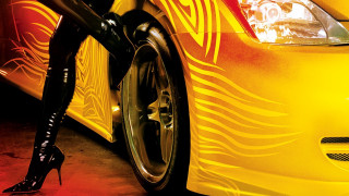 Woman black boots high heels - flame free wallpaper