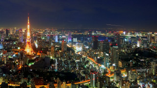 Cityscape night tower lights urban - a cityscape free wallpaper for desktop