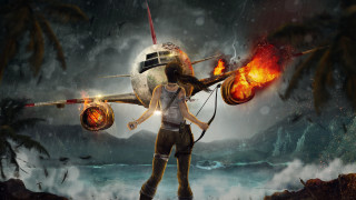 Woman gun helicopter flames man - cinematic concept art free wallpaper for desktop