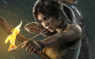Woman holding bow fire arrow - aleksi briclot free wallpaper for desktop
