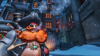 Cartoon pirate character gun smoking - splash art free wallpaper