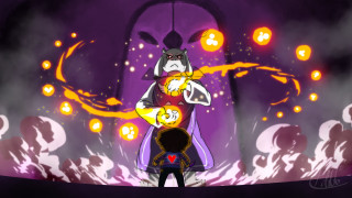 Cartoon character cat dark room - chaos free wallpaper for desktop