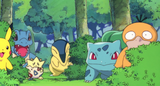 Pokemon group woods trees bushes - pokemon free wallpaper for desktop