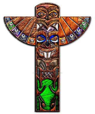 Colorful cross face eyes hands - the cross free wallpaper