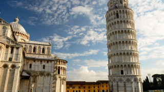 Tall tower clock building side - side next free wallpaper