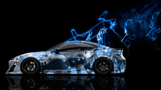 Car blue design dark reflection - a blue design free wallpaper