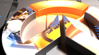 Clock woman yellow arrow standing - epsylon point free wallpaper