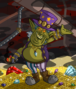 Cartoon character hat sword purple - free cyberpunk wallpaper for tablet