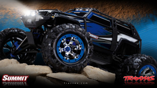 Toy truck light rock formation - tire free wallpaper for desktop