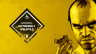 Man holding gun warning sign - extreme free wallpaper