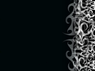 Black white swirl leaf pattern - a tattoo free wallpaper for desktop