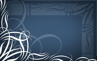 Blue background white swirl black - a black frame free wallpaper