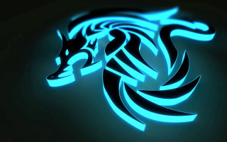 Blue black animal black background 2 - anne stokes free wallpaper