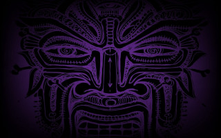 Purple mask demon face eyes - eldritch free wallpaper