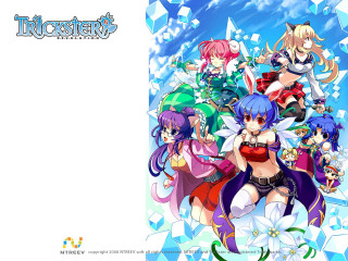 Anime girls white background paper - key art free wallpaper for desktop