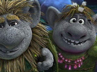 Cartoon characters standing blue background 2 - star and a moon free wallpaper