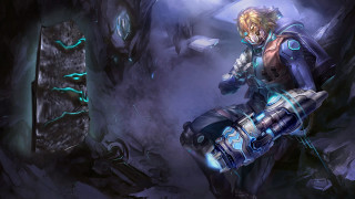 Futuristic man cave glowing light - a futuristic suit holding free wallpaper