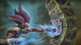 Man purple hair purple face - elden ring free wallpaper