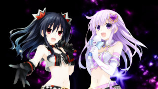 Anime girls long hair purple 5 - global illumination free wallpaper