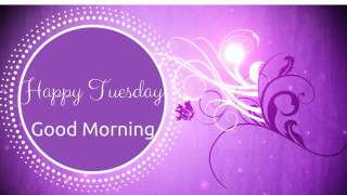 Purple flower happy tuesday morning - happy free wallpaper