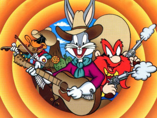 Cartoon character guitar singing microphone - western comic book art free wallpaper for desktop
