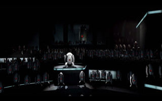 Man stage darkroom crowd redlight - a stage free wallpaper