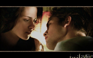 Man woman kissing twilight saga - a picture frame free wallpaper