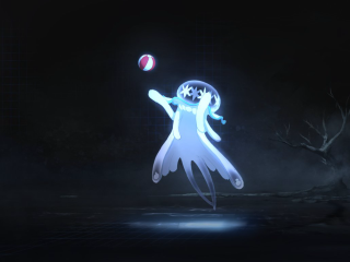 Ghost playing ball dark night - a ghost free wallpaper