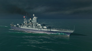 Large ship ocean dark sky 2 - 100mm free wallpaper