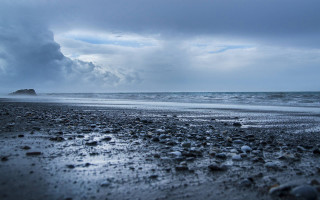Beach rocks water cloud island - andrew geddes free wallpaper for desktop