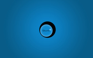 Blue background black circle ubume - free minimalism wallpaper