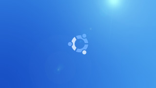 Blue sky white circle sun - minimalist free wallpaper