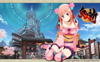 Girl sitting ground building clock - the ground in front free wallpaper for desktop