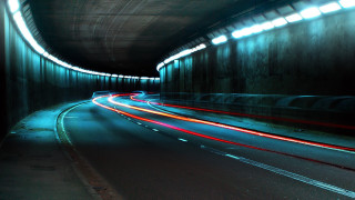 Tunnel lights car road night - almada negreiro free wallpaper