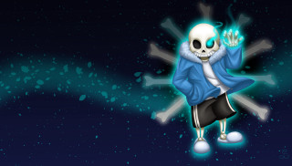 Skeleton bluejacket blackshorts skullarms outstretched - a skeleton free wallpaper for desktop
