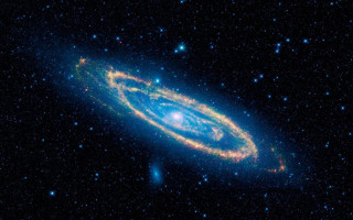 Large blue object night sky - eden box free wallpaper