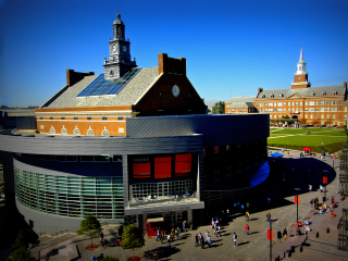 Large building clock tower roof - elizabeth charleston free wallpaper