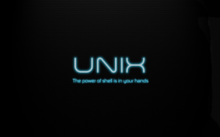Dark background unix neon blue - the bottom of the image free wallpaper