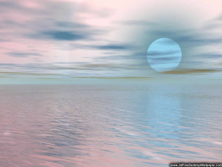 Large body water sky blue - impressionism free wallpaper