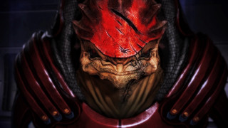Demonic creature red helmet black 2 - a red helmet free wallpaper