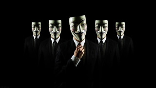 Man suit five masks hands 2 - a man in a suit free wallpaper for desktop