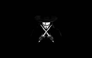 Man hat swords dark background 2 - shadow free wallpaper