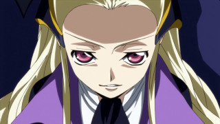 Blonde woman purple coat evil - pink eye free wallpaper