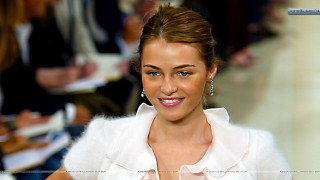 Woman white shirt earrings runway - a runway free wallpaper for desktop