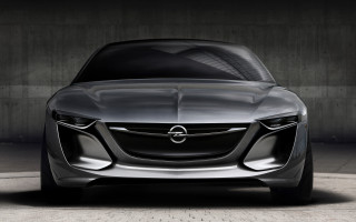 Futuristic car dark room concrete - a black hood free wallpaper