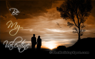 Couple tree sunset be my - romantic free wallpaper for desktop