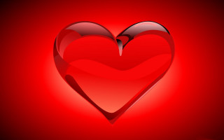 Red heart object background black - object free wallpaper