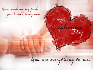 Valentines day card heart hand 2 - the word happy valentines day free wallpaper